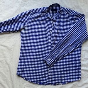 Shirt blue and white squared